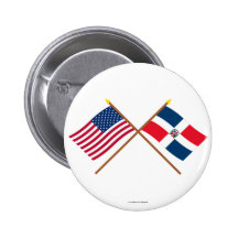 US and Dominican Republic Crossed Flags Pins