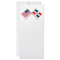 US and Dominican Republic Crossed Flags Rack Card Template