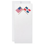 US and Dominican Republic Crossed Flags Rack Card Template