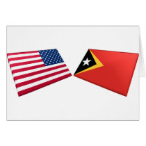US and East Timor Flags cards