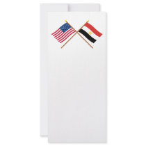 US and Egypt Crossed Flags rack cards