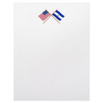 US and El Salvador Crossed Flags letterhead by Vexillophile US and El Salvador Crossed Flags letterhead