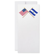 US and El Salvador Crossed Flags Rack Card Template
