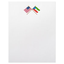 US and Equatorial Guinea Crossed Flags Letterhead