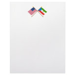 US and Equatorial Guinea Crossed Flags Letterhead
