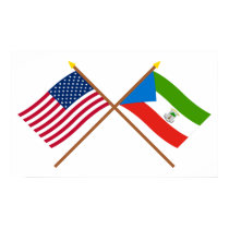 US and Equatorial Guinea Crossed Flags posters by Vexillophile US and Equatorial Guinea Crossed Flags posters