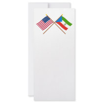 US and Equatorial Guinea Crossed Flags rack cards by Vexillophile US and Equatorial Guinea Crossed Flags rack cards