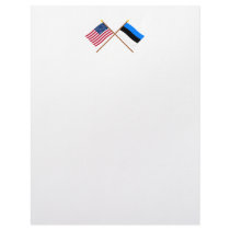 US and Estonia Crossed Flags letterhead by Vexillophile US and Estonia Crossed Flags letterhead