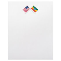 US and Ethiopia Crossed Flags letterhead by Vexillophile US and Ethiopia Crossed Flags letterhead