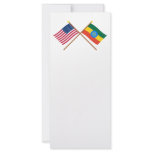 US and Ethiopia Crossed Flags Rack Cards