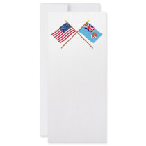 US and Fiji Crossed Flags Custom Rack Cards