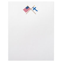 US and Finland Crossed Flags letterhead
