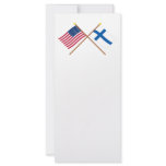 US and Finland Crossed Flags Rack Card