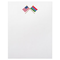 US and Gambia Crossed Flags letterhead by Vexillophile US and Gambia Crossed Flags letterhead