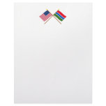 US and Gambia Crossed Flags Custom Letterhead
