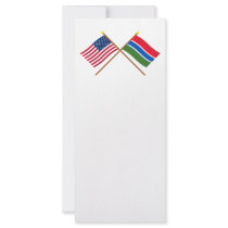 US and Gambia Crossed Flags Rack Cards