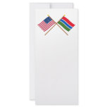 US and Gambia Crossed Flags Rack Cards