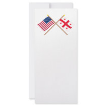 US and Georgia Republic Crossed Flags Rack Card Design