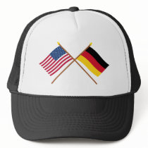US and Germany Crossed Flags Trucker Hat