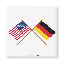 US and Germany Crossed Flags Magnets