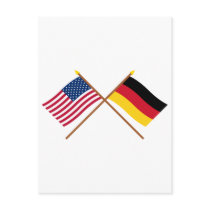 US and Germany Crossed Flags Post Cards