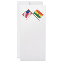 US and Ghana Crossed Flags Rack Cards