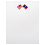 US and Guam Crossed Flags letterhead