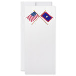 US and Guam Crossed Flags Rack Card Design