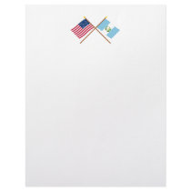 US and Guatemala Crossed Flags letterhead