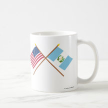 US and Guatemala Crossed Flags Mug