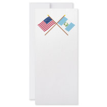 US and Guatemala Crossed Flags Custom Rack Cards