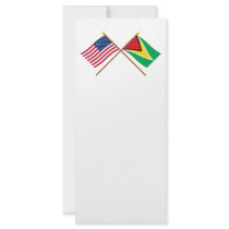 US and Guyana Crossed Flags Custom Rack Card