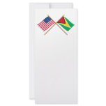 US and Guyana Crossed Flags Custom Rack Card