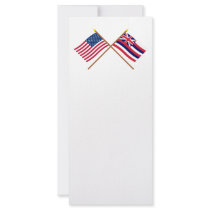 US and Hawaii Crossed Flags rack cards by Vexillophile US and Hawaii Crossed Flags rack cards