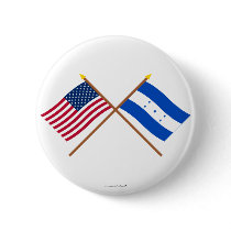 US and Honduras Crossed Flags Pins