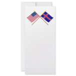 US and Iceland Crossed Flags Rack Card Template