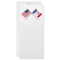 US and Iowa Crossed Flags rack cards by Vexillophile US and Iowa Crossed Flags rack cards
