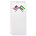 US and Iran Crossed Flags rack cards