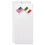US and Italy Crossed Flags Rack Card Template