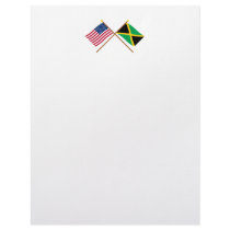 US and Jamaica Crossed Flags letterhead