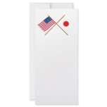 US and Japan Crossed Flags Rack Card Template