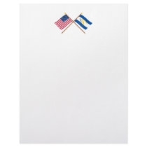 US and Johnston Atoll Crossed Flags letterhead