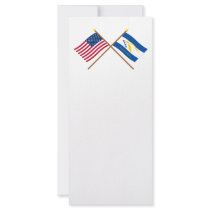 US and Johnston Atoll Crossed Flags Rack Card Template