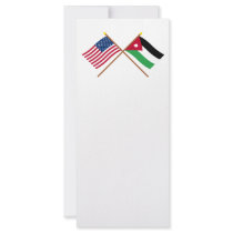 US and Jordan Crossed Flags Custom Rack Card