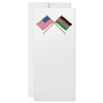 US and Kenya Crossed Flags Rack Card Design