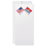US and Kiribati Crossed Flags Rack Card Template