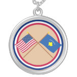 US and Kosovo Crossed Flags necklaces