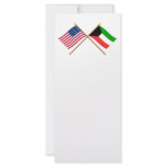 US and Kuwait Crossed Flags rack cards