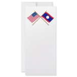 US and Laos Crossed Flags Rack Card Template