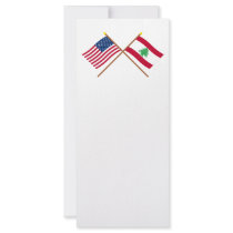 US and Lebanon Crossed Flags rack cards